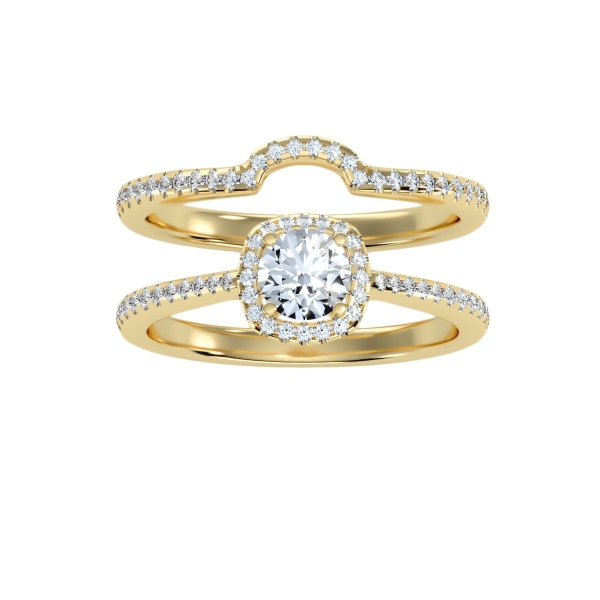 solitaire wedding engagement women ring 3dm stl render detail 3D print model_11