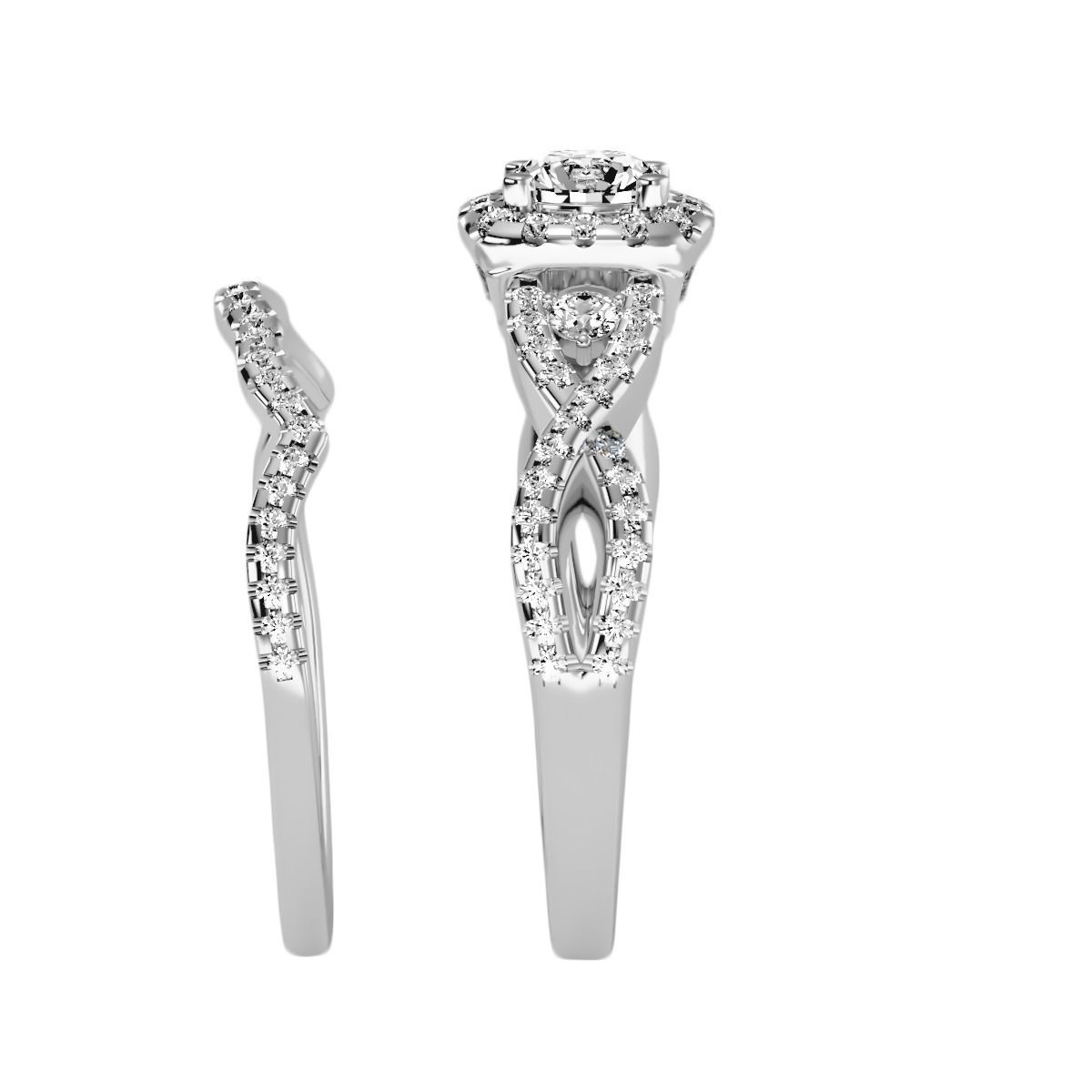 solitaire wedding engagement women ring 3dm stl render detail 3D print model_6