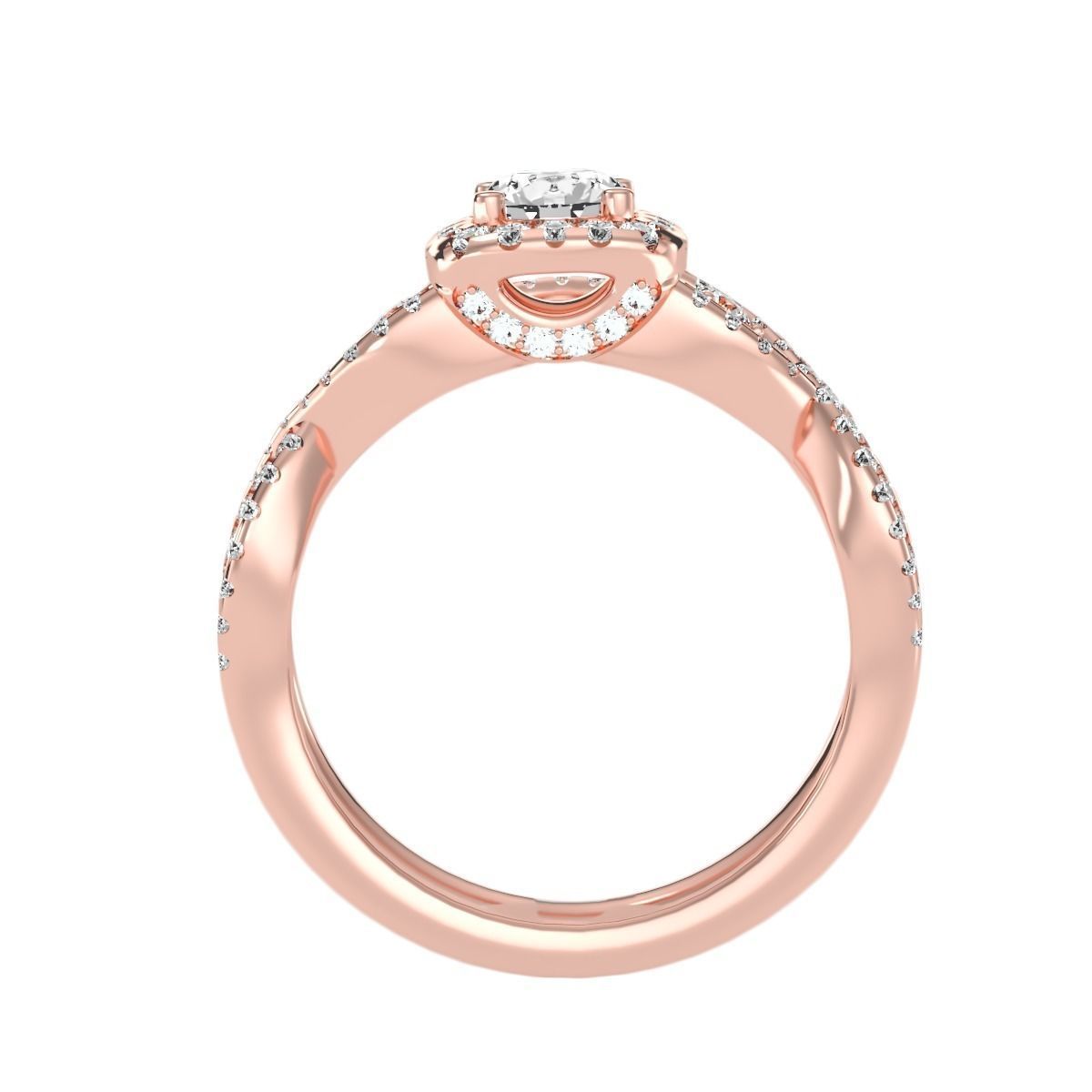 solitaire wedding engagement women ring 3dm stl render detail 3D print model_1