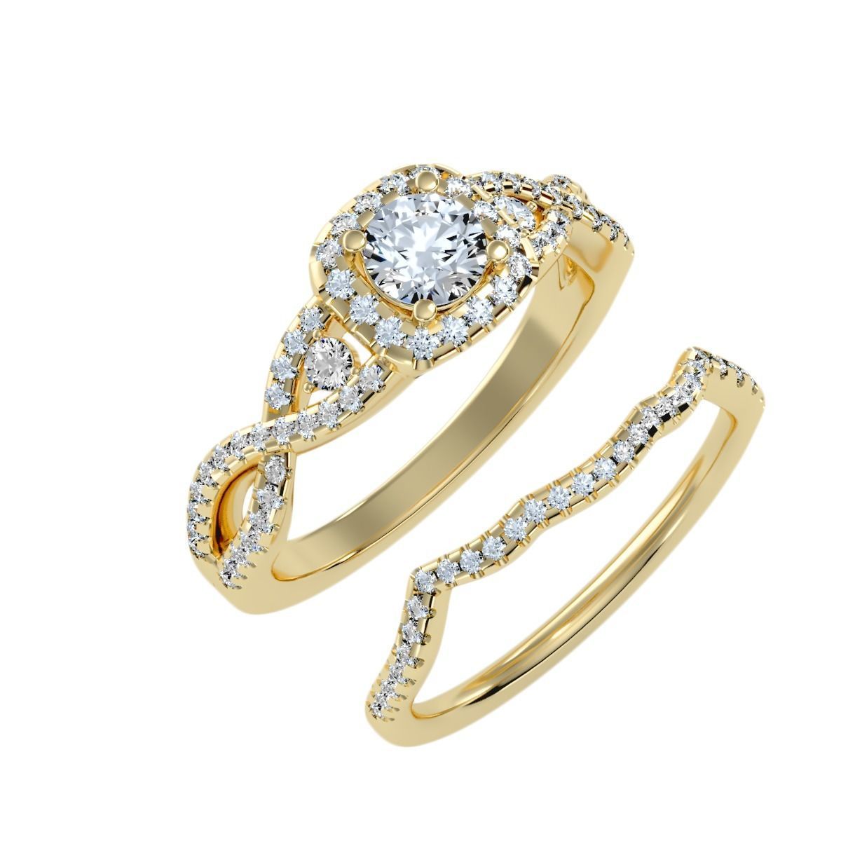 solitaire wedding engagement women ring 3dm stl render detail 3D print model_9