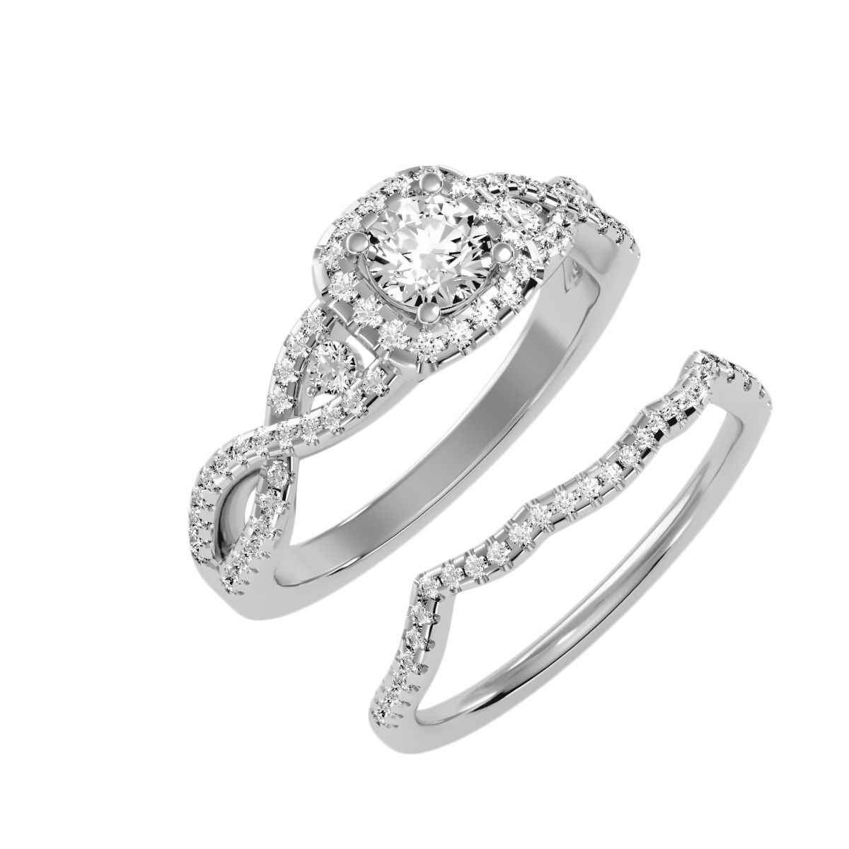 solitaire wedding engagement women ring 3dm stl render detail 3D print model_5