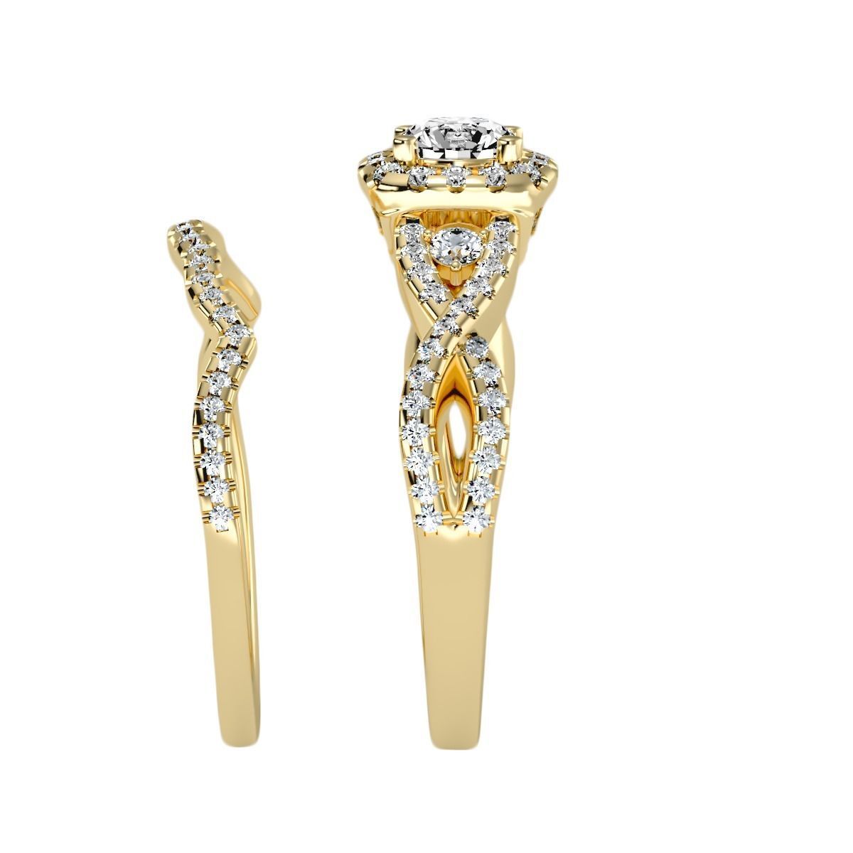 solitaire wedding engagement women ring 3dm stl render detail 3D print model_10