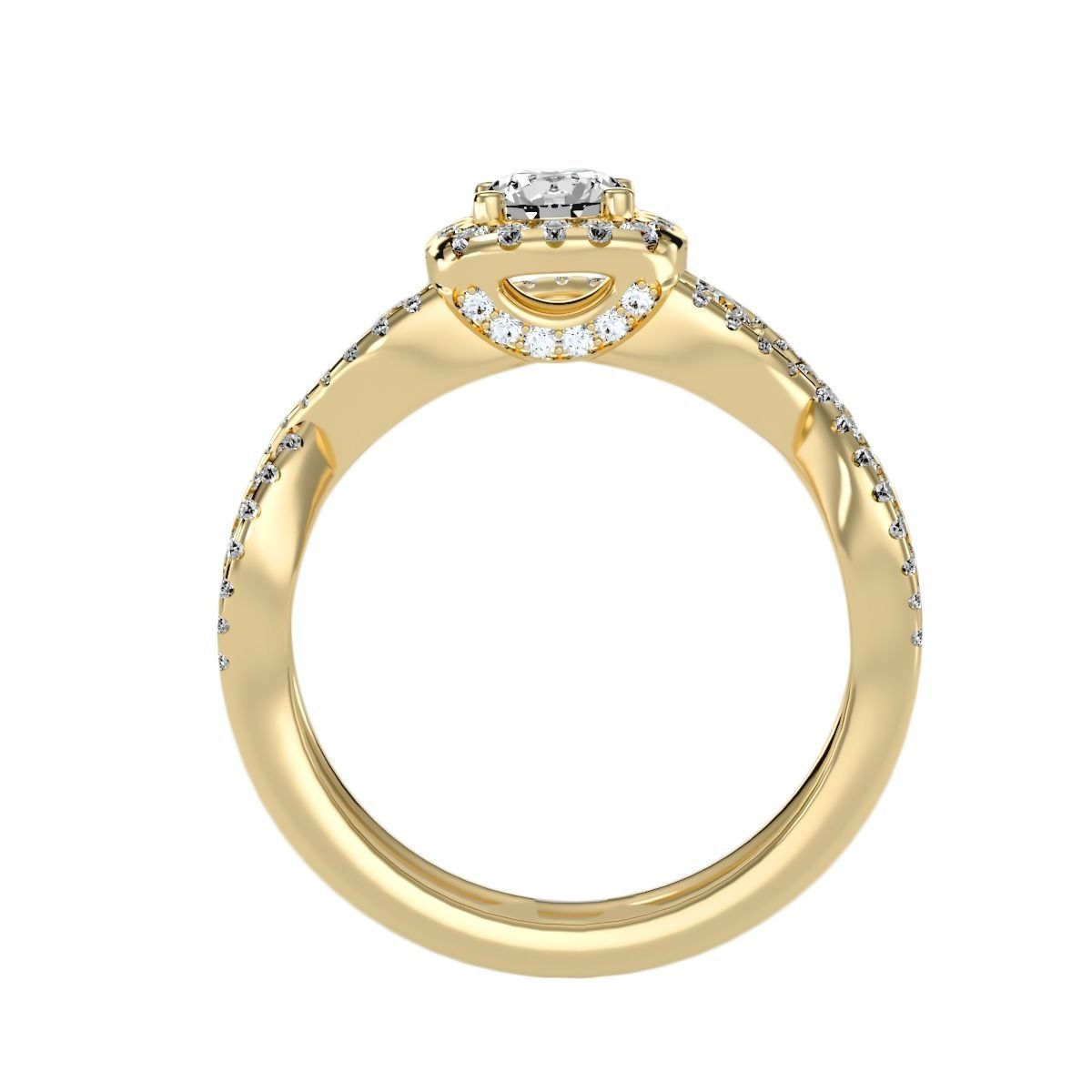 solitaire wedding engagement women ring 3dm stl render detail 3D print model_8