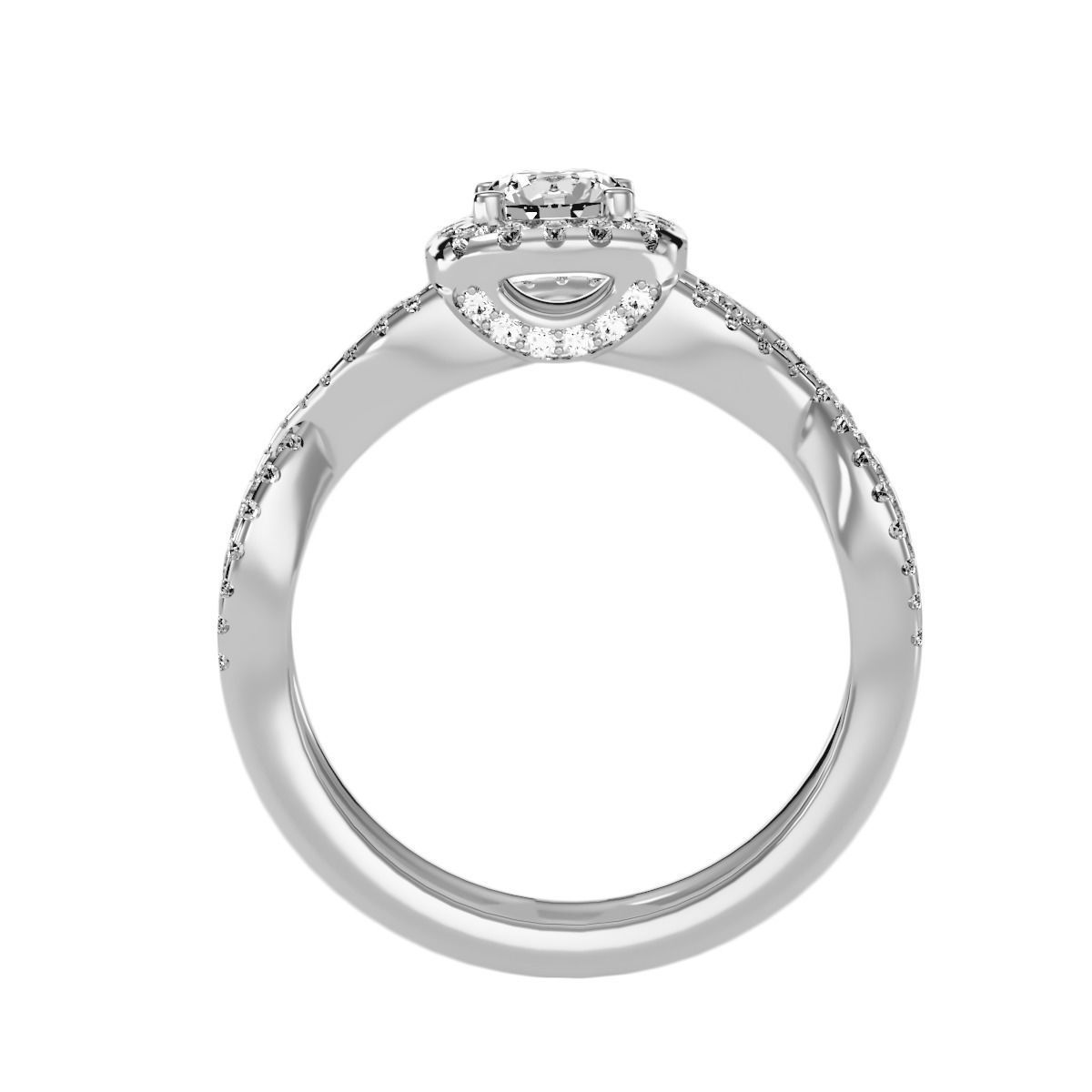 solitaire wedding engagement women ring 3dm stl render detail 3D print model_4