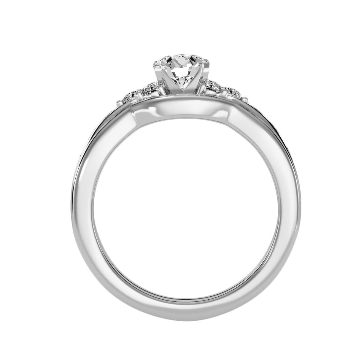 solitaire wedding engagement women ring 3dm stl render detail 3D print model_4