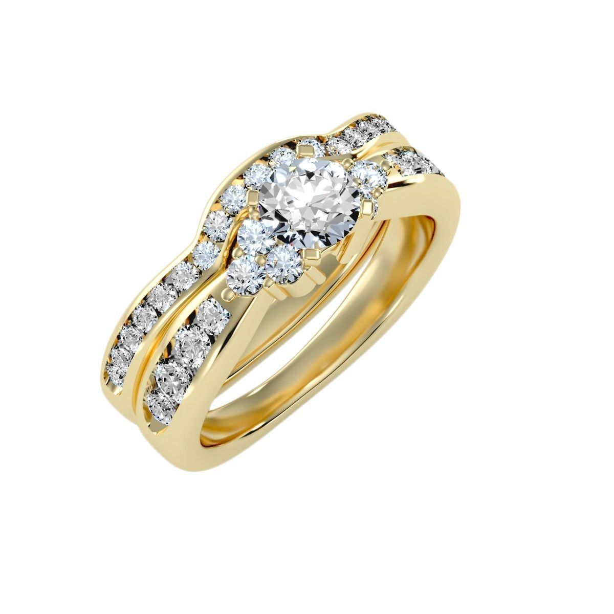solitaire wedding engagement women ring 3dm stl render detail 3D print model_9