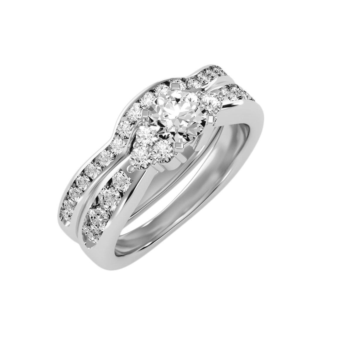 solitaire wedding engagement women ring 3dm stl render detail 3D print model_5