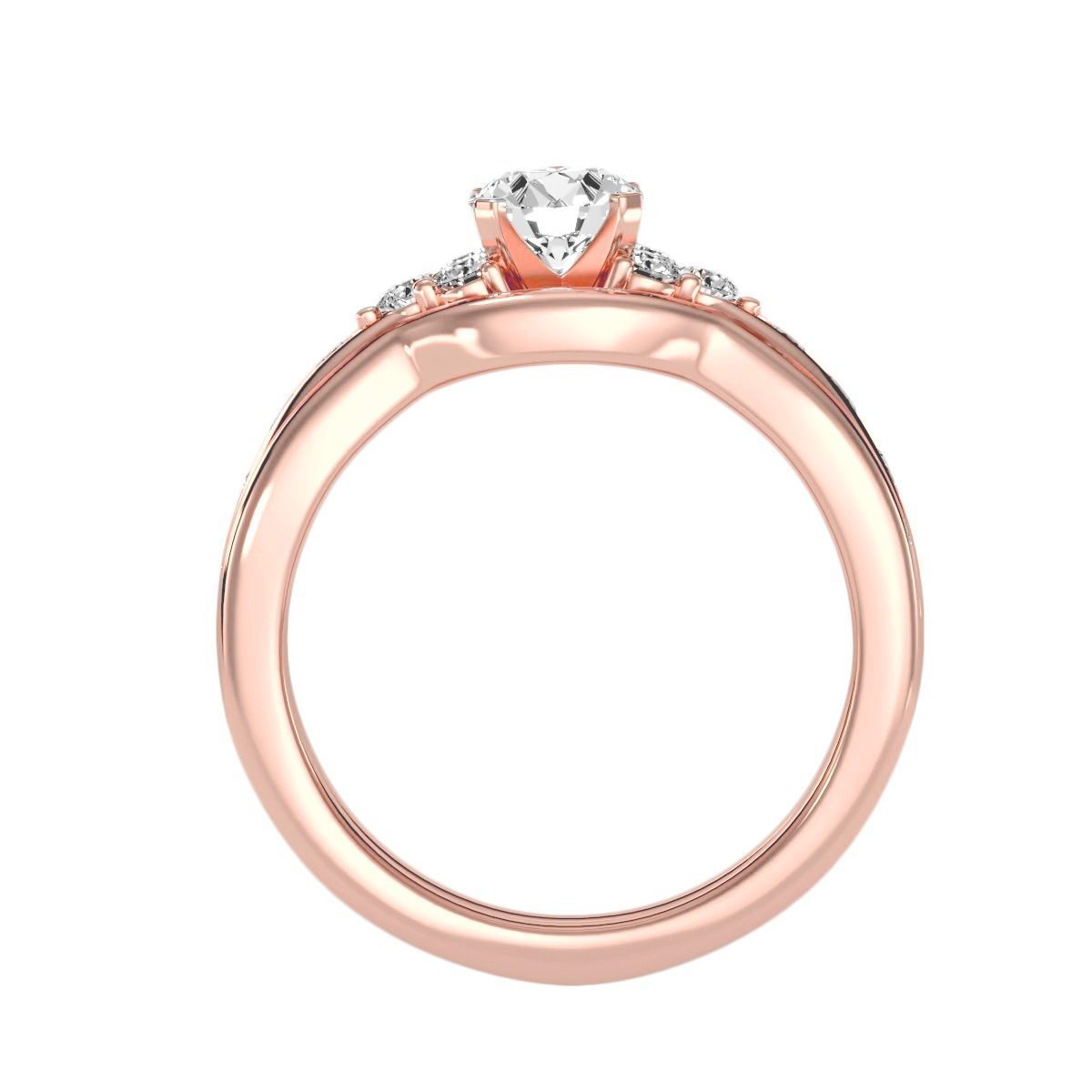 solitaire wedding engagement women ring 3dm stl render detail 3D print model_1