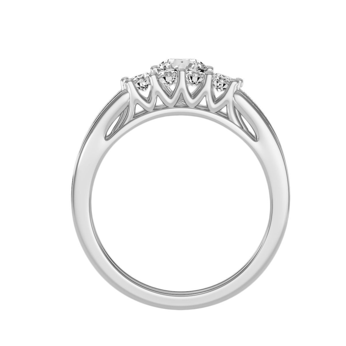solitaire wedding engagement women ring 3dm stl render detail 3D print model_4