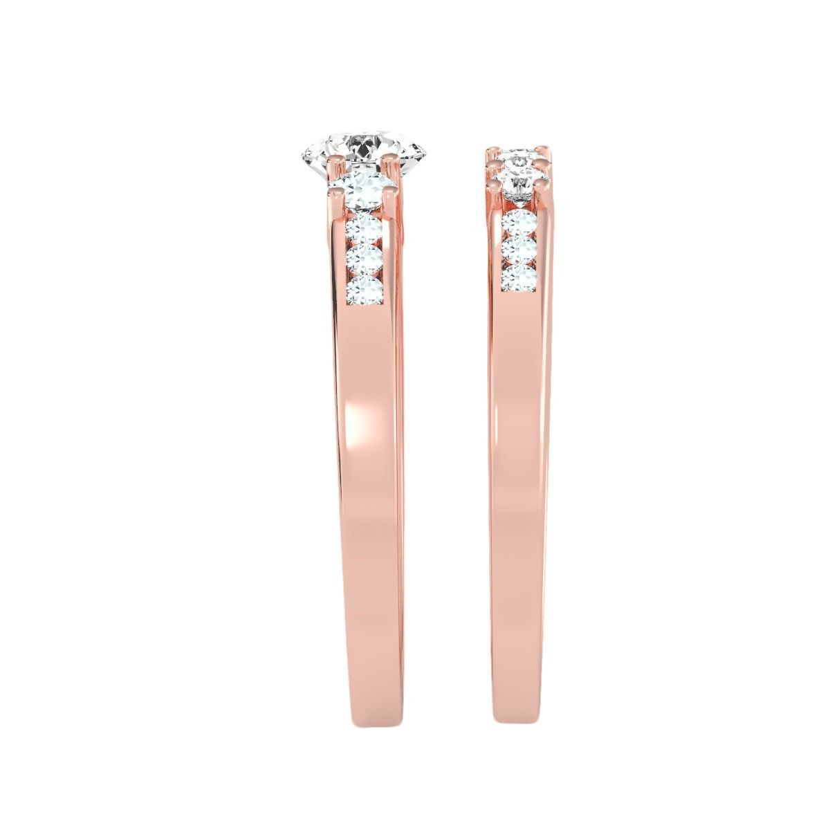 solitaire wedding engagement women ring 3dm stl render detail 3D print model_2