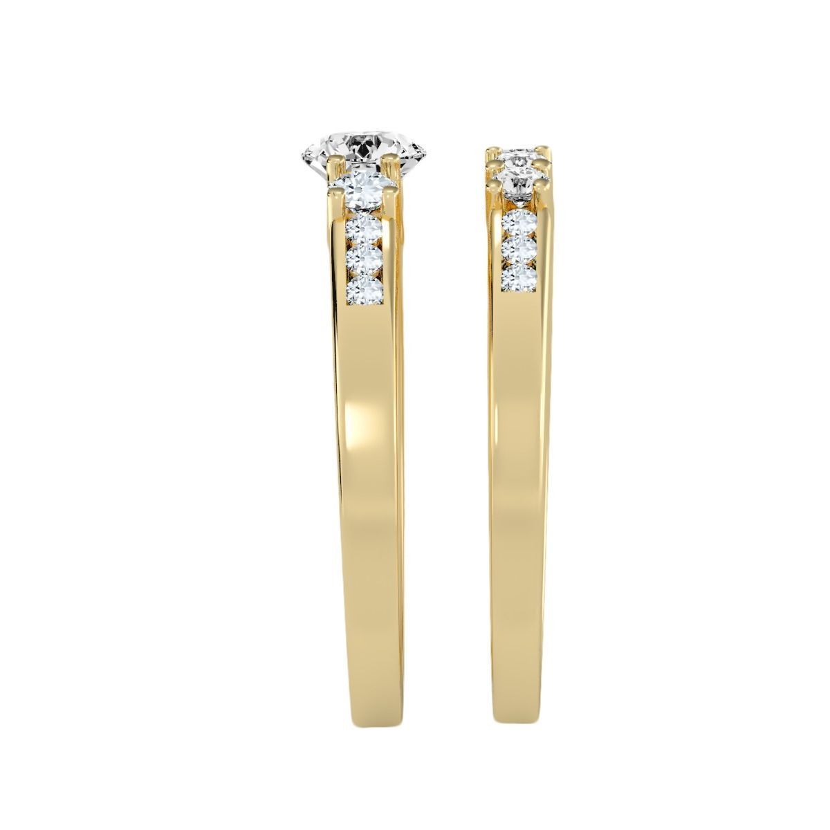 solitaire wedding engagement women ring 3dm stl render detail 3D print model_10