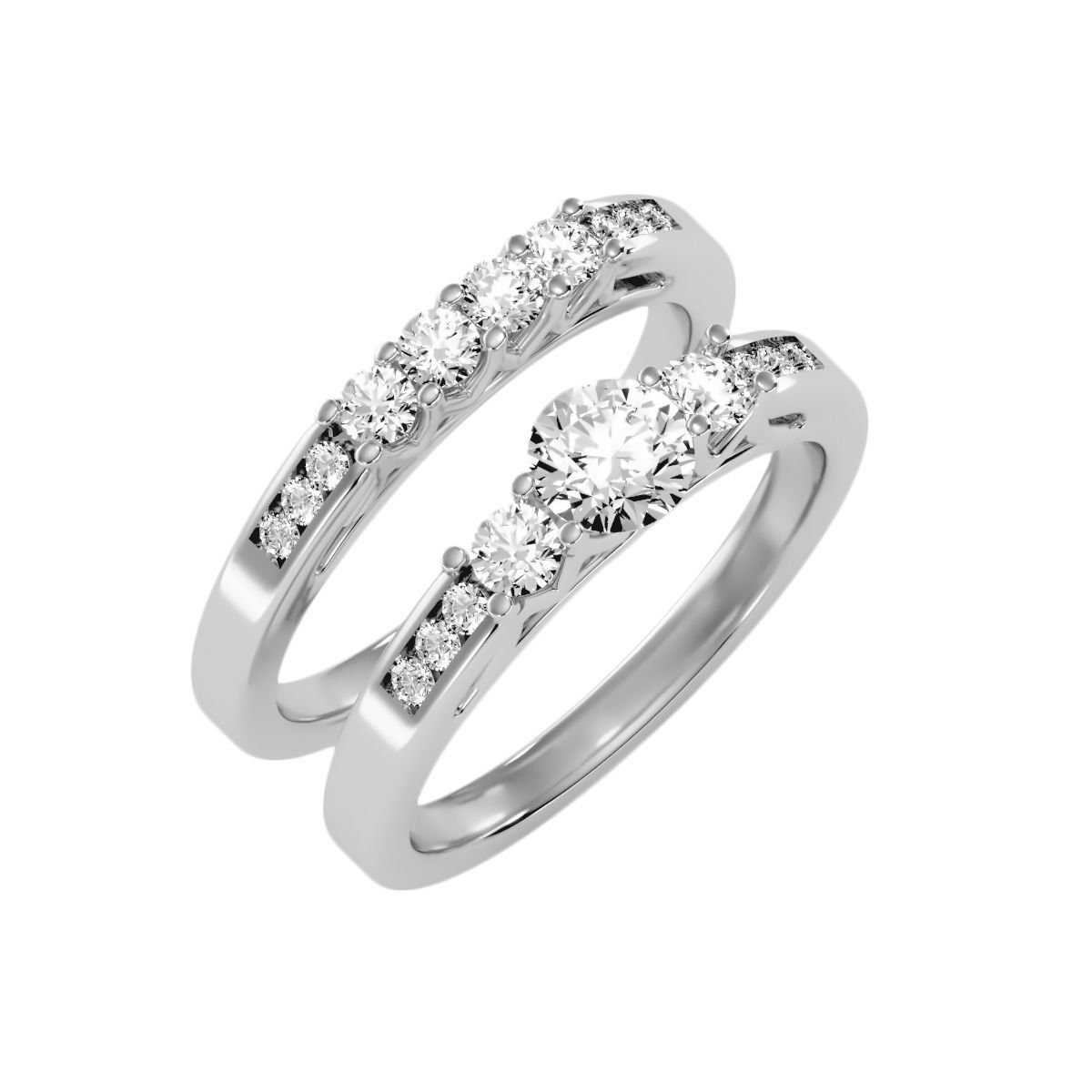 solitaire wedding engagement women ring 3dm stl render detail 3D print model_5