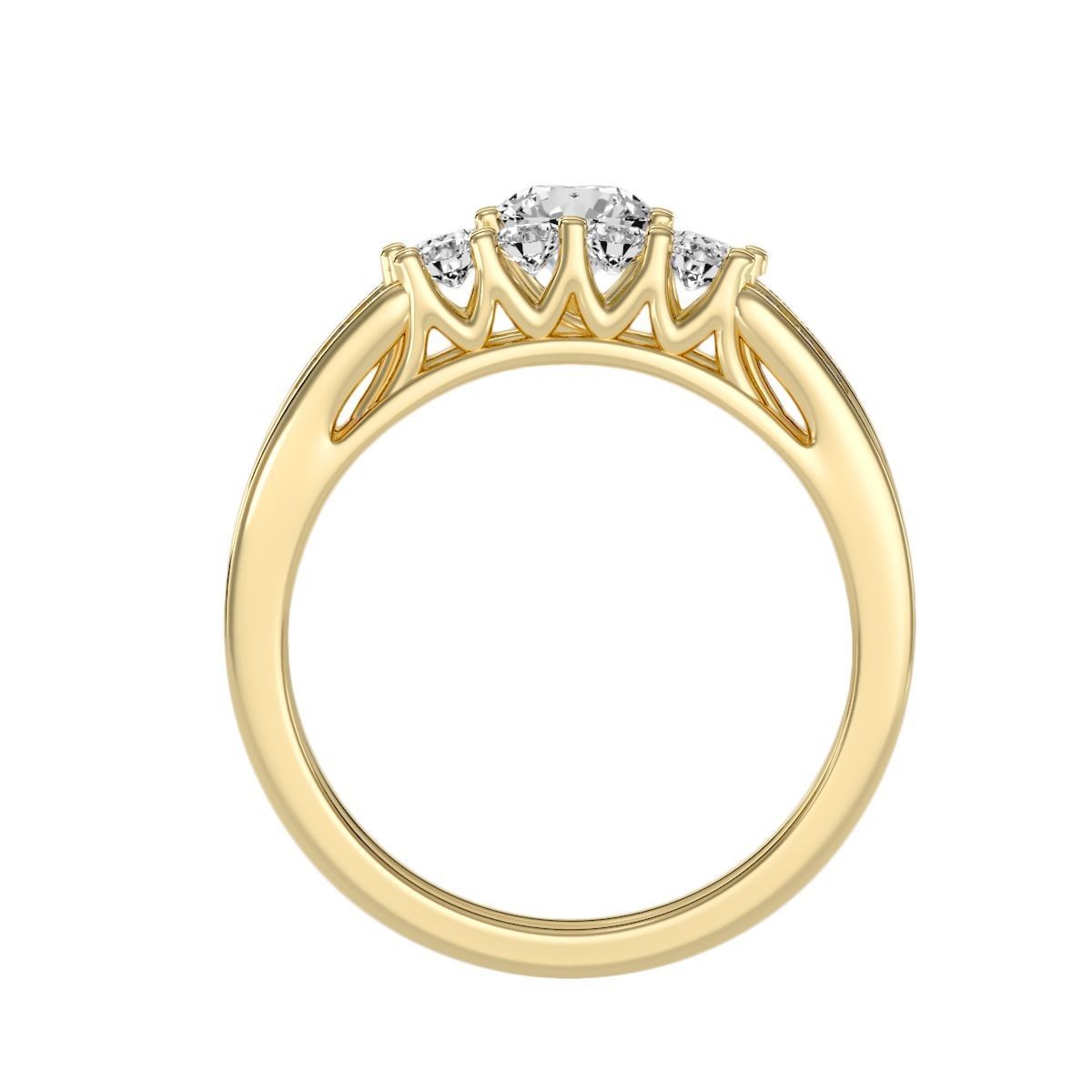 solitaire wedding engagement women ring 3dm stl render detail 3D print model_8
