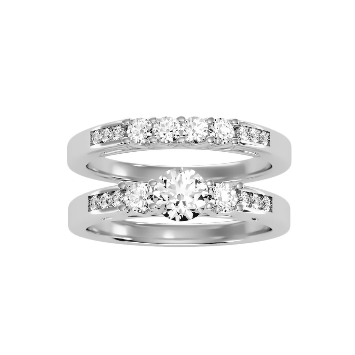 solitaire wedding engagement women ring 3dm stl render detail 3D print model_7