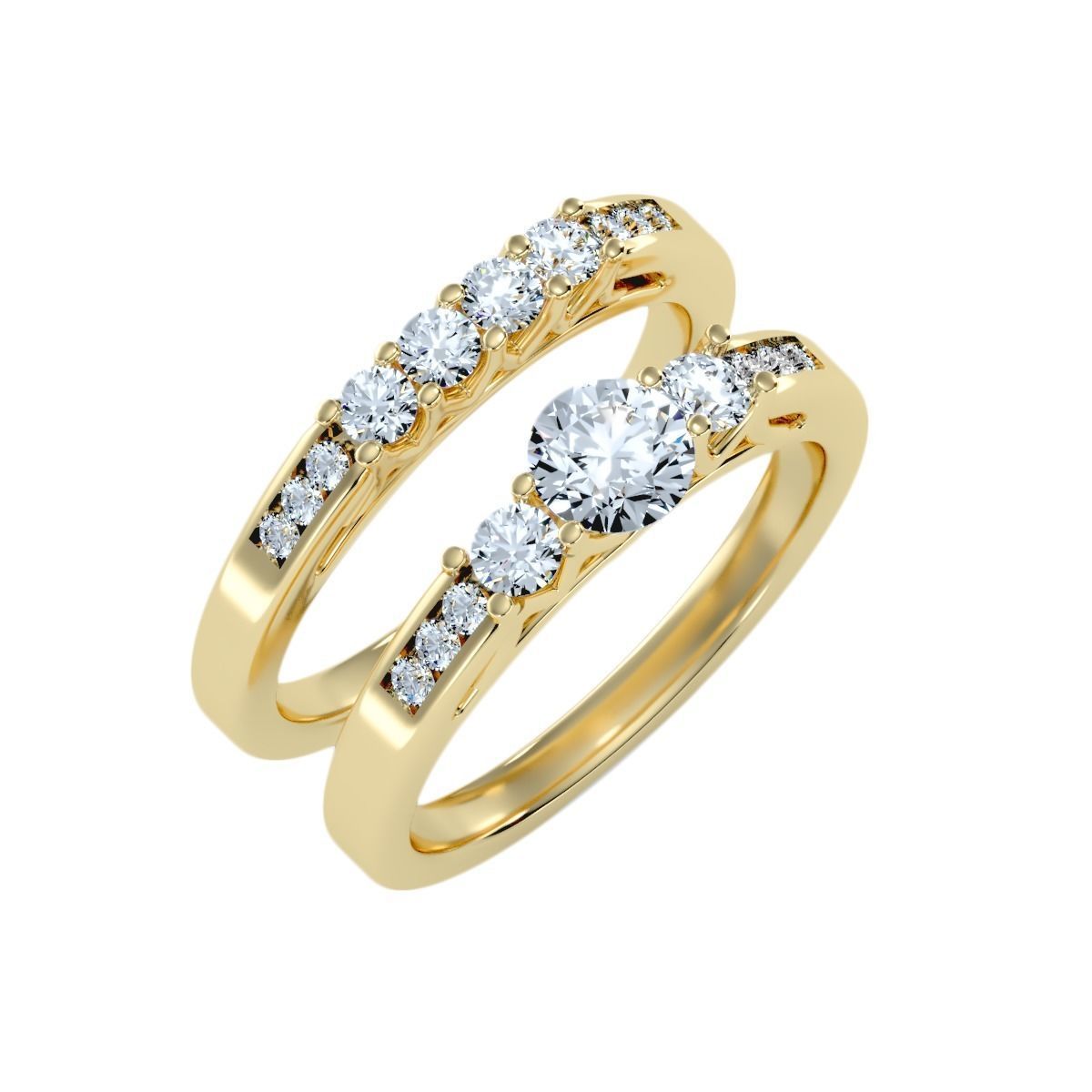 solitaire wedding engagement women ring 3dm stl render detail 3D print model_9