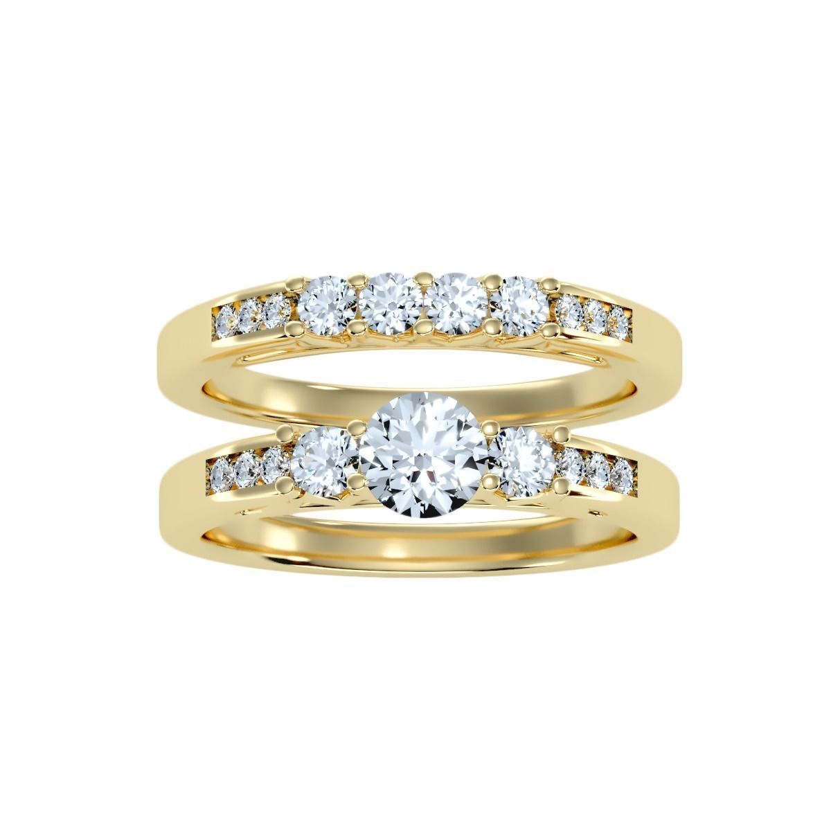 solitaire wedding engagement women ring 3dm stl render detail 3D print model_11