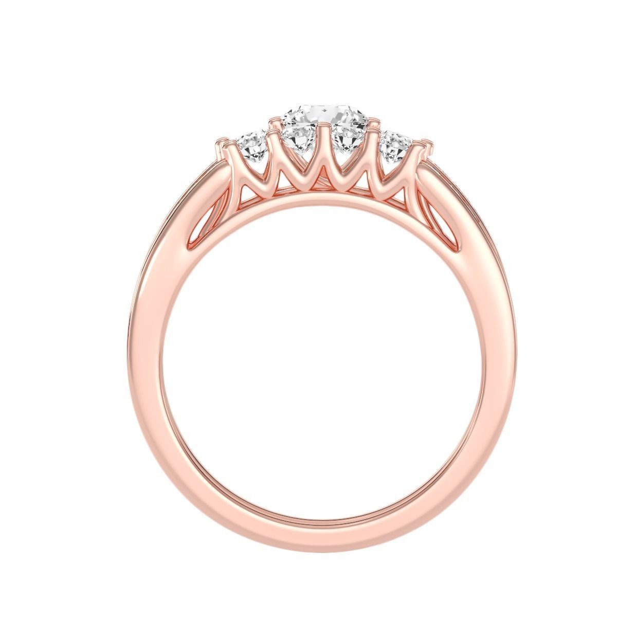 solitaire wedding engagement women ring 3dm stl render detail 3D print model_1