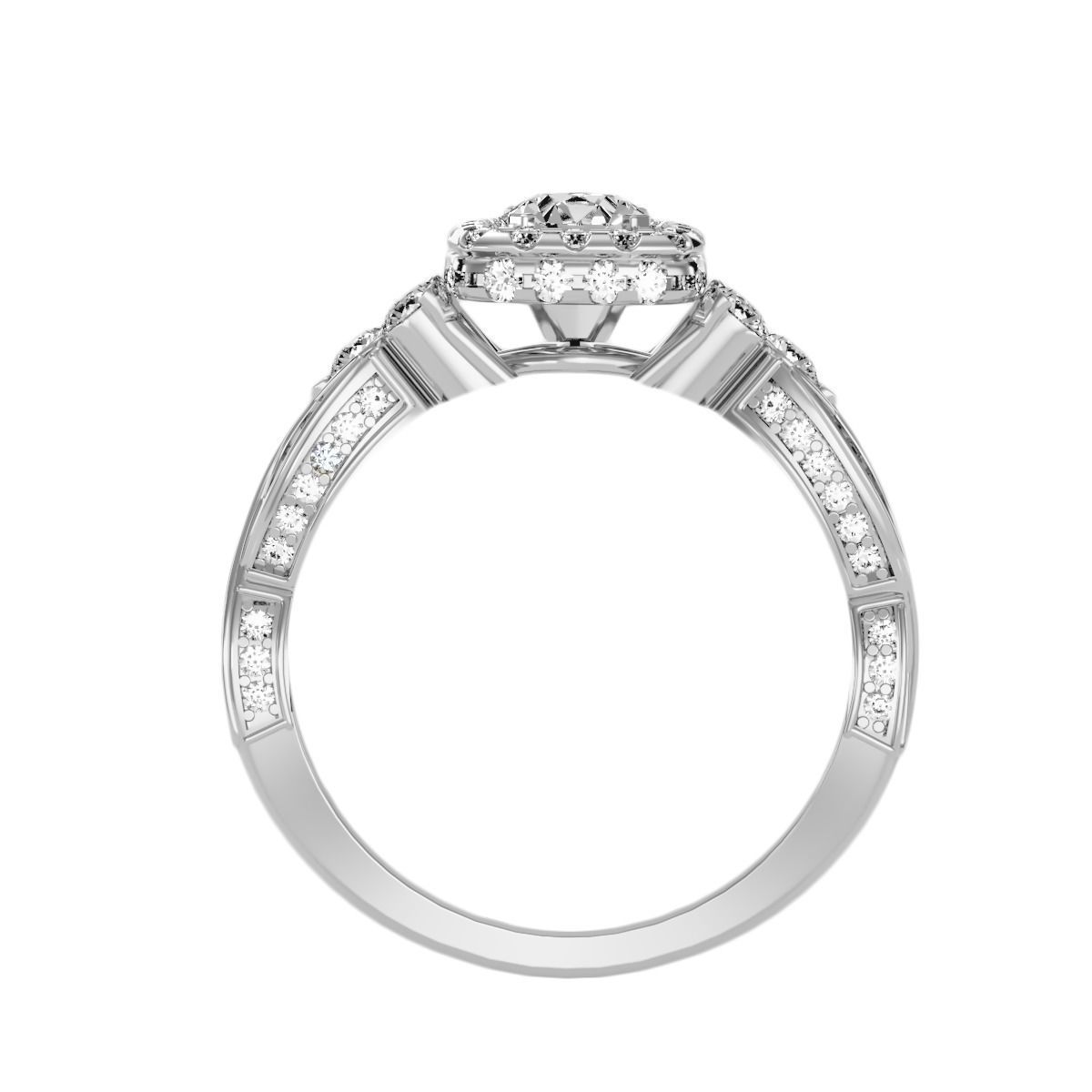 solitaire wedding engagement women ring 3dm stl render detail 3D print model_5