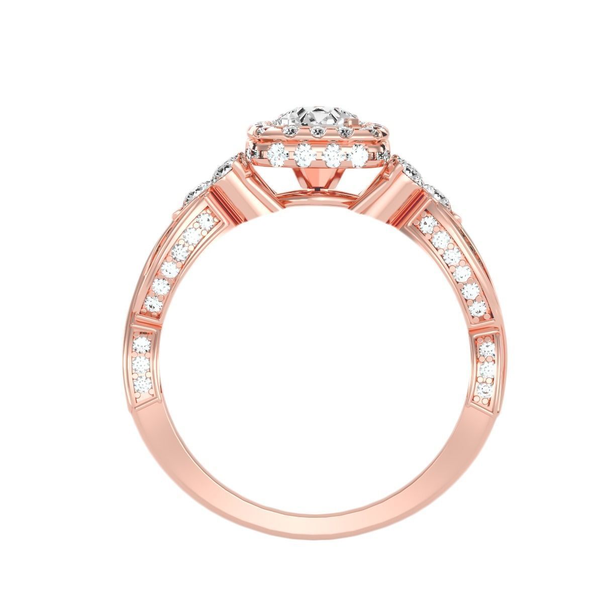 solitaire wedding engagement women ring 3dm stl render detail 3D print model_2