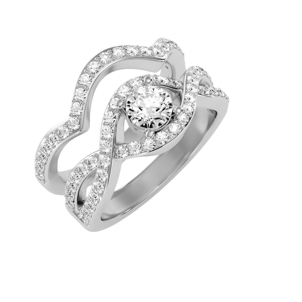 solitaire wedding engagement women ring 3dm stl render detail 3D print model_17