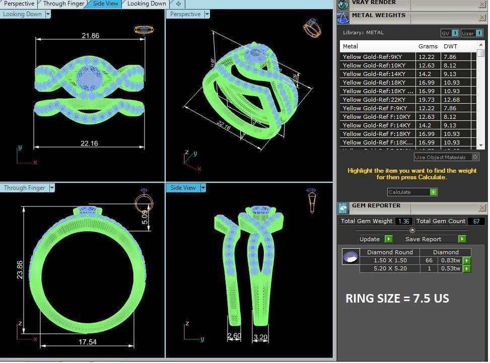 solitaire wedding engagement women ring 3dm stl render detail 3D print model_24