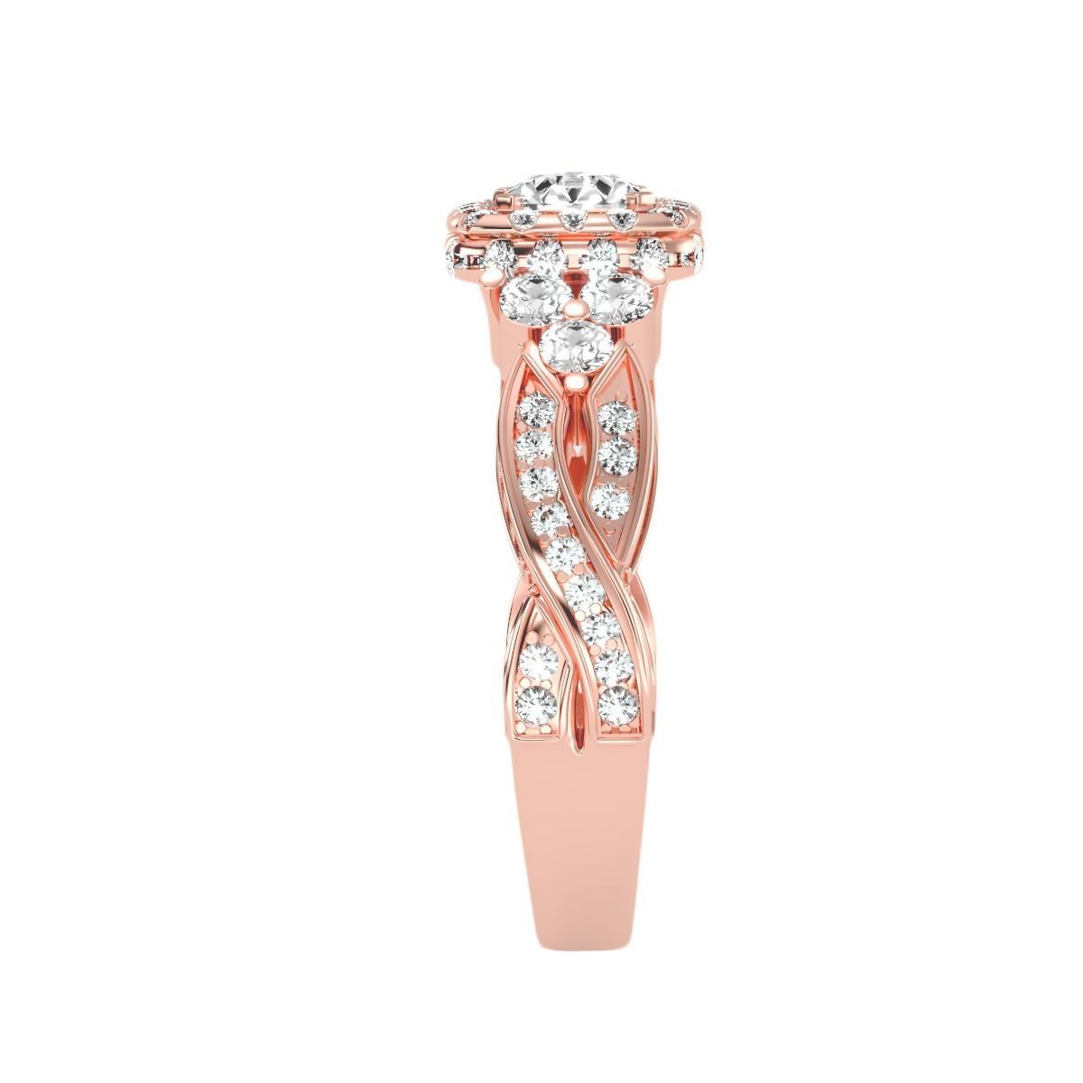 solitaire wedding engagement women ring 3dm stl render detail 3D print model_3