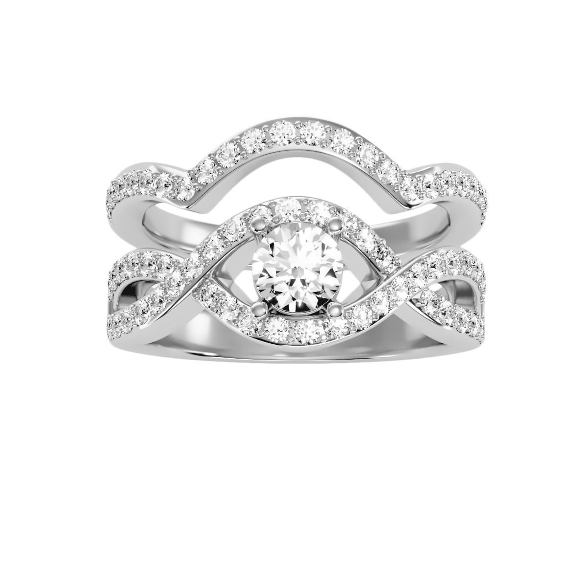 solitaire wedding engagement women ring 3dm stl render detail 3D print model_19