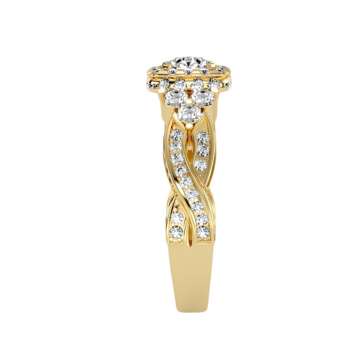 solitaire wedding engagement women ring 3dm stl render detail 3D print model_11