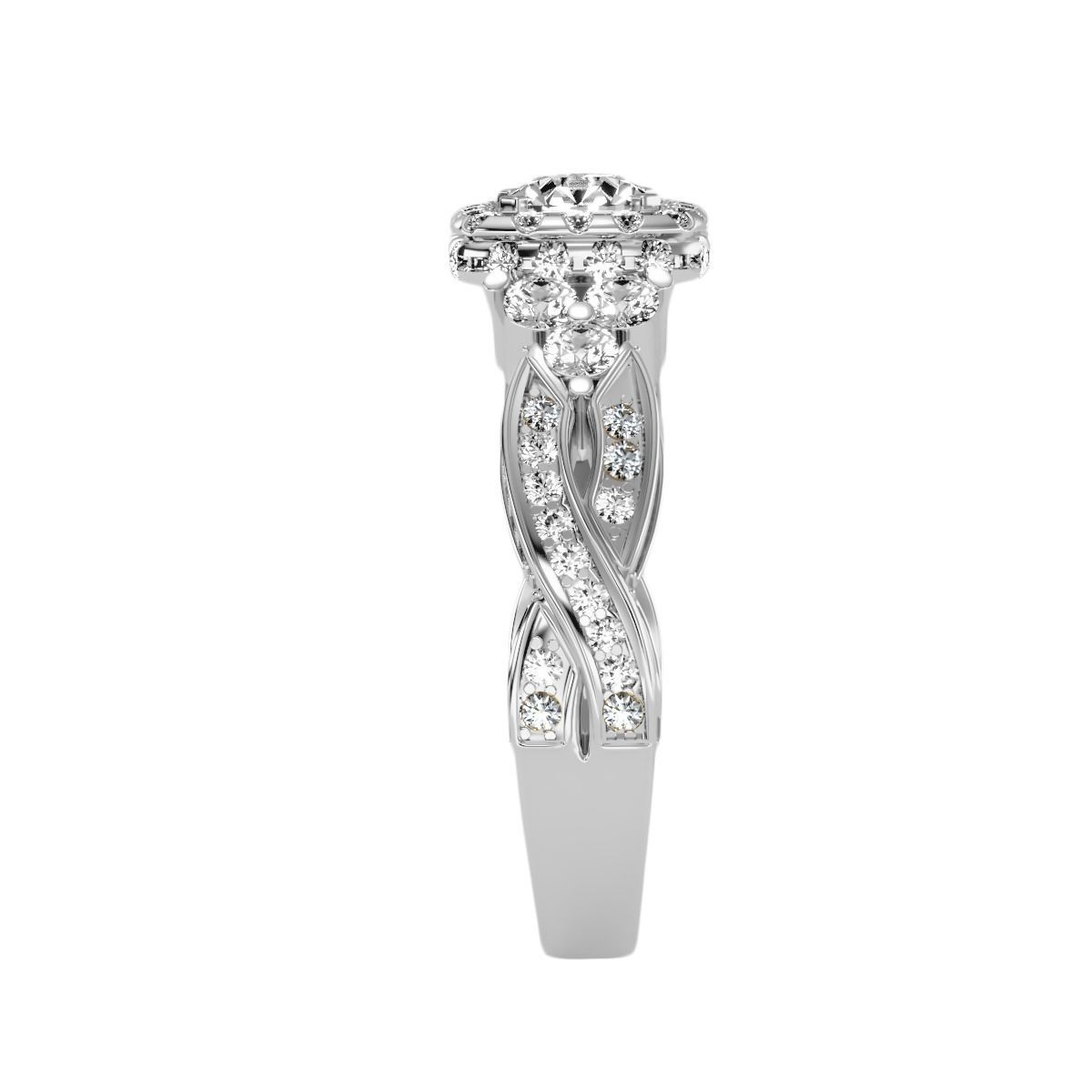 solitaire wedding engagement women ring 3dm stl render detail 3D print model_7