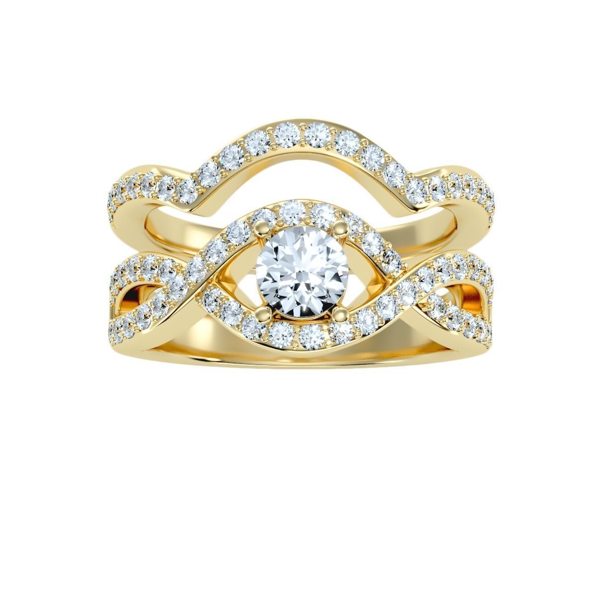 solitaire wedding engagement women ring 3dm stl render detail 3D print model_23