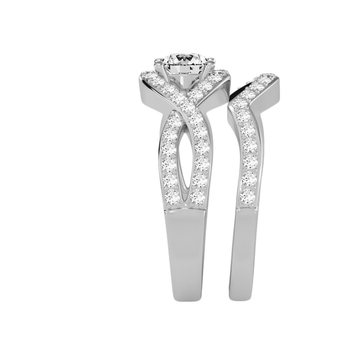 solitaire wedding engagement women ring 3dm stl render detail 3D print model_18