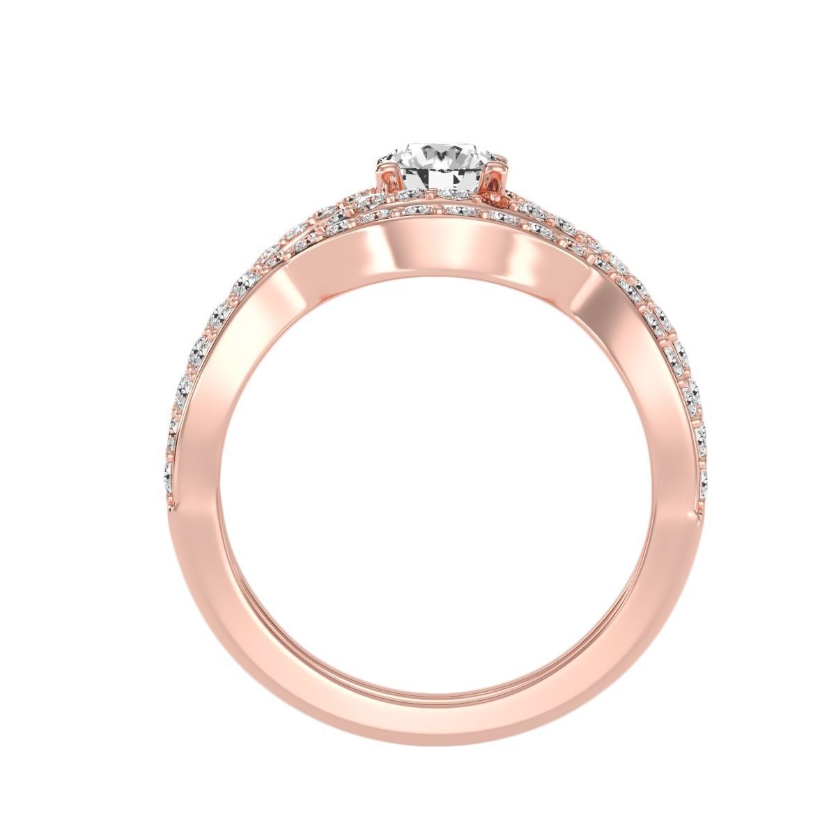 solitaire wedding engagement women ring 3dm stl render detail 3D print model_13