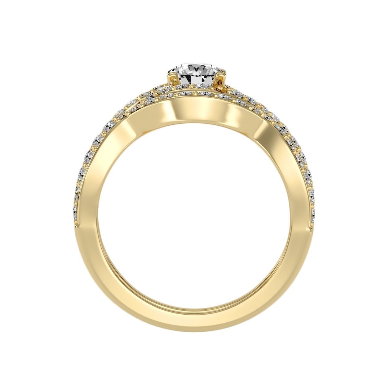 solitaire wedding engagement women ring 3dm stl render detail 3D print model_20