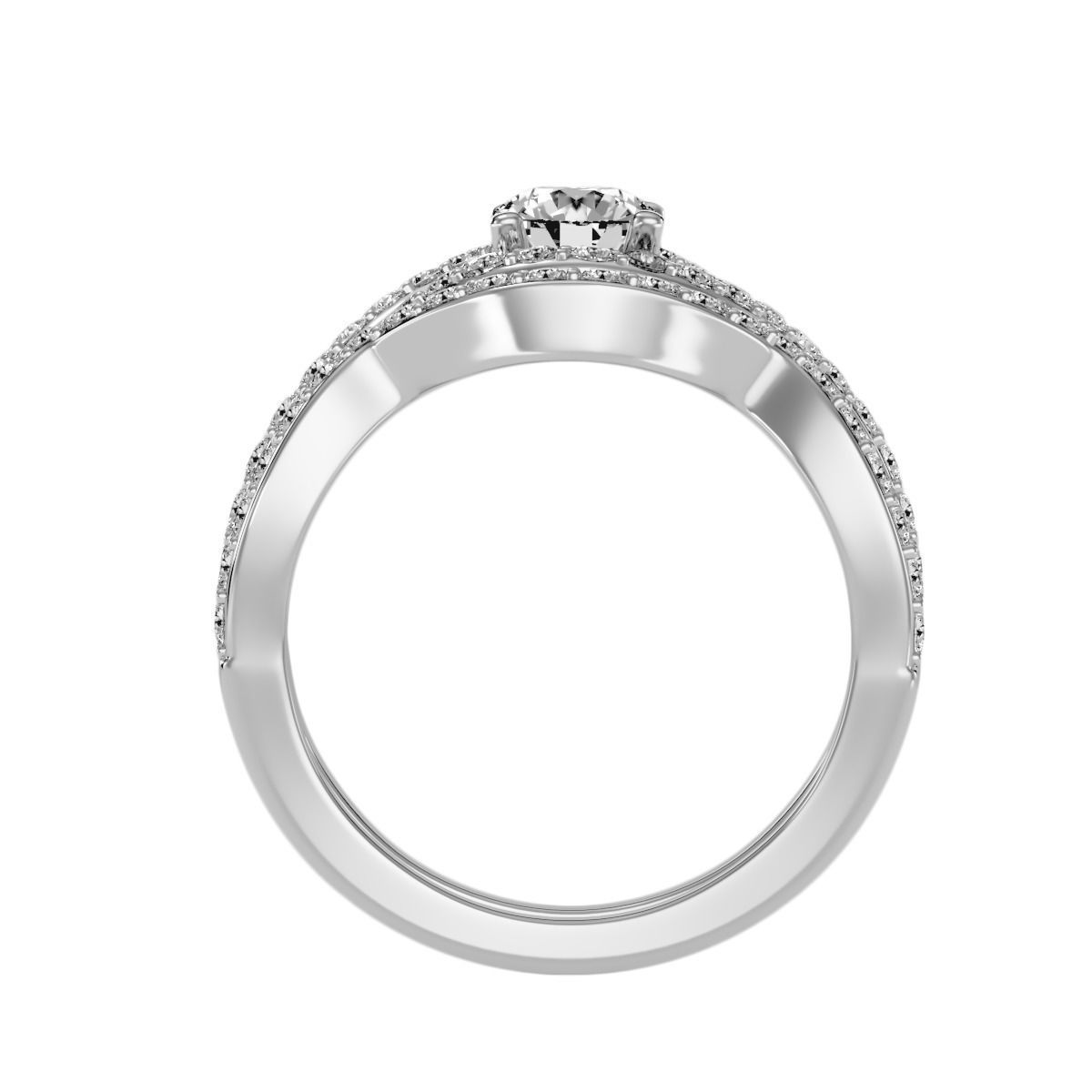 solitaire wedding engagement women ring 3dm stl render detail 3D print model_16