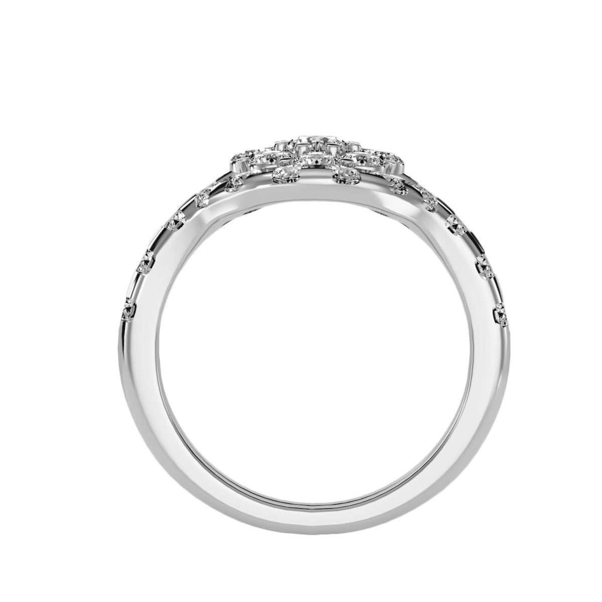 solitaire wedding engagement women ring 3dm stl render detail 3D print model_4