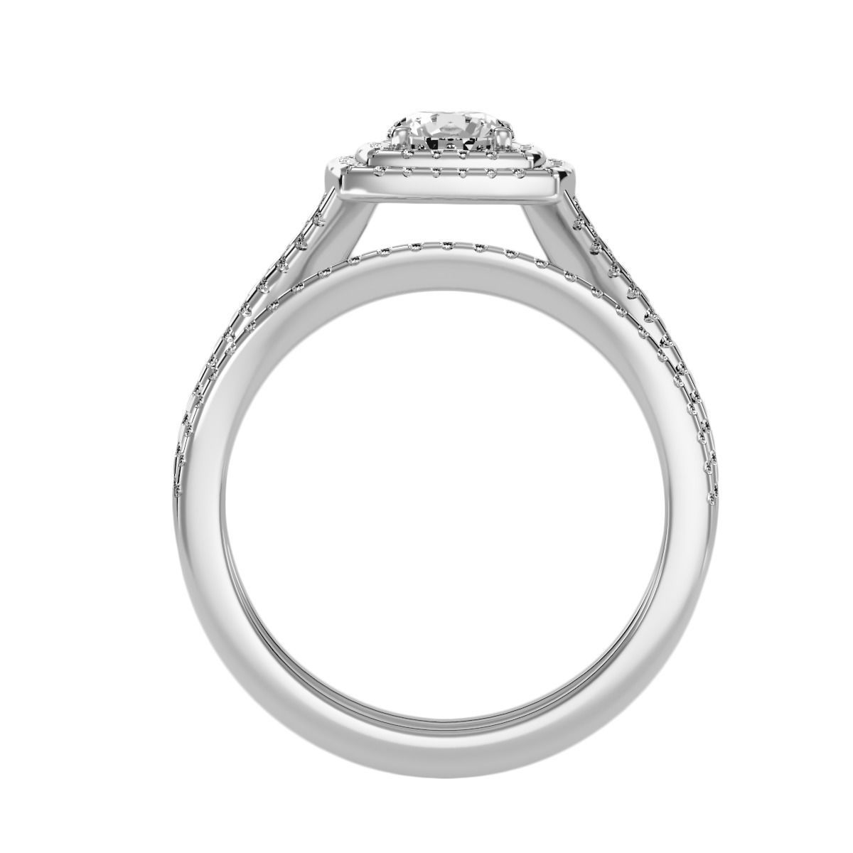 solitaire wedding engagement women ring 3dm stl render detail 3D print model_4