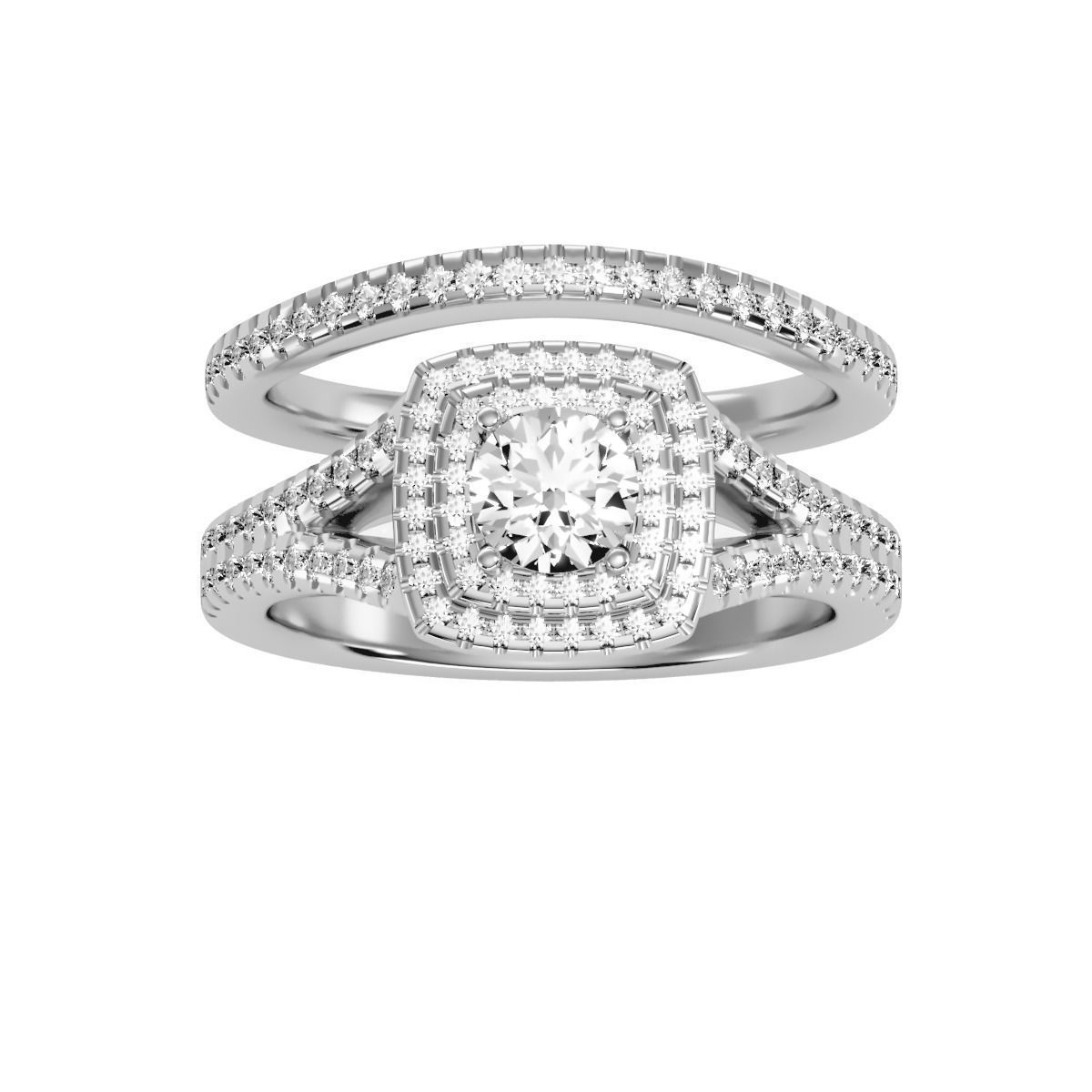 solitaire wedding engagement women ring 3dm stl render detail 3D print model_7