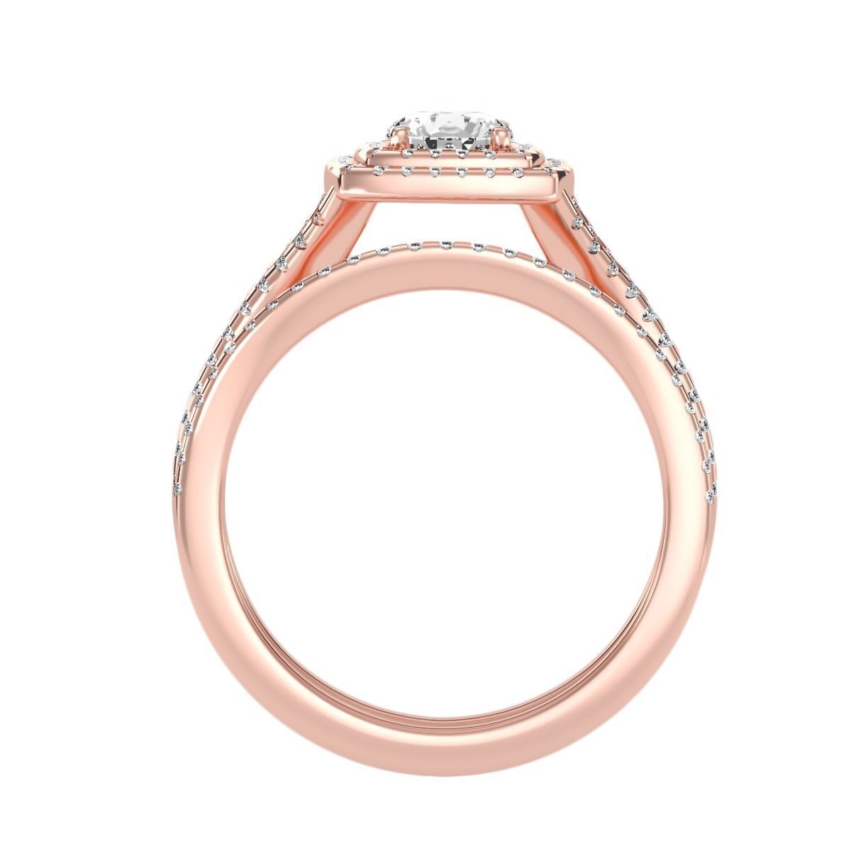 solitaire wedding engagement women ring 3dm stl render detail 3D print model_1