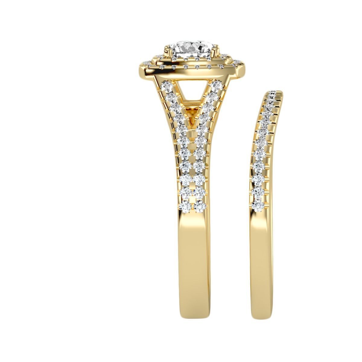 solitaire wedding engagement women ring 3dm stl render detail 3D print model_10