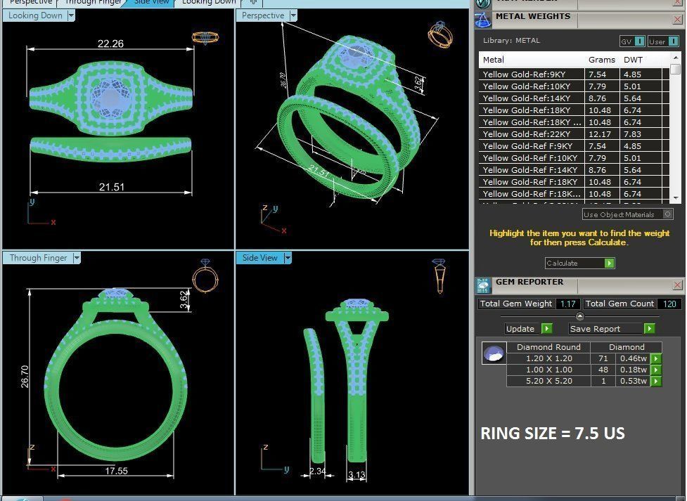 solitaire wedding engagement women ring 3dm stl render detail 3D print model_12