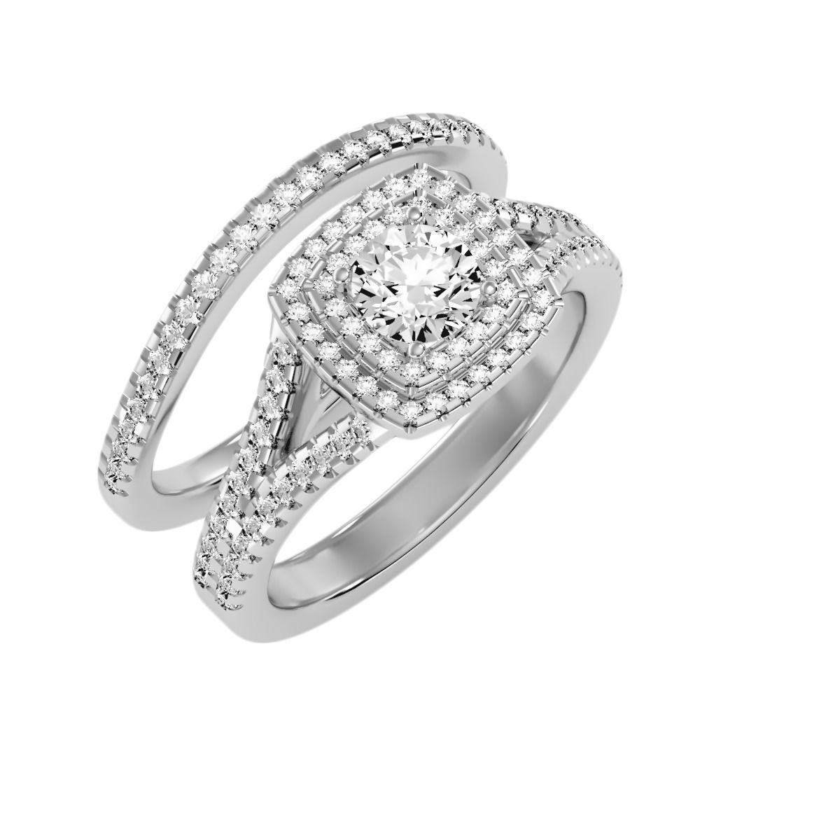 solitaire wedding engagement women ring 3dm stl render detail 3D print model_5