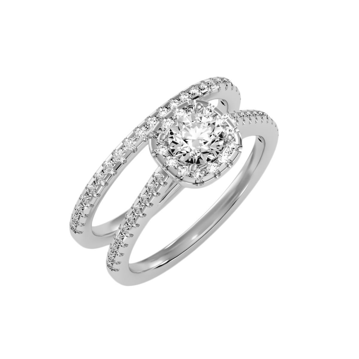 solitaire wedding engagement women ring 3dm stl render detail 3D print model_5