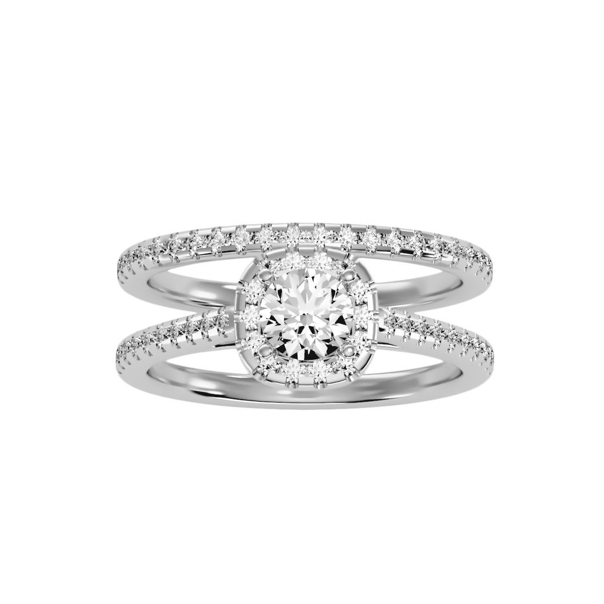 solitaire wedding engagement women ring 3dm stl render detail 3D print model_7