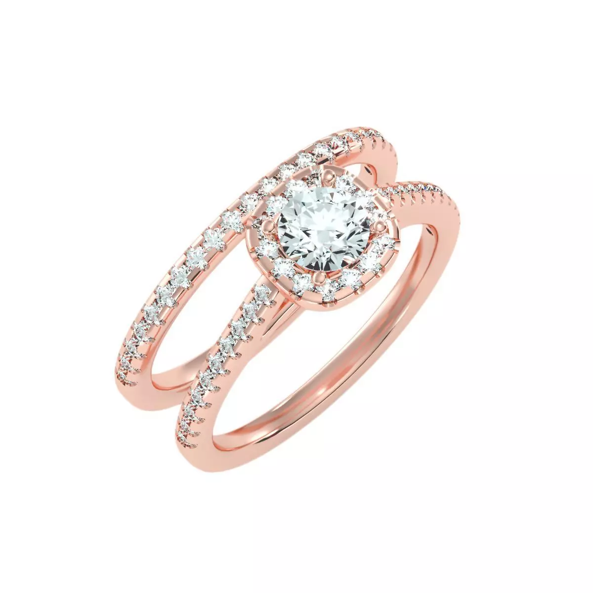 solitaire wedding engagement women ring 3dm stl render detail 3D print model_0