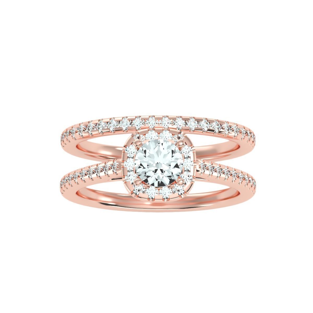 solitaire wedding engagement women ring 3dm stl render detail 3D print model_3