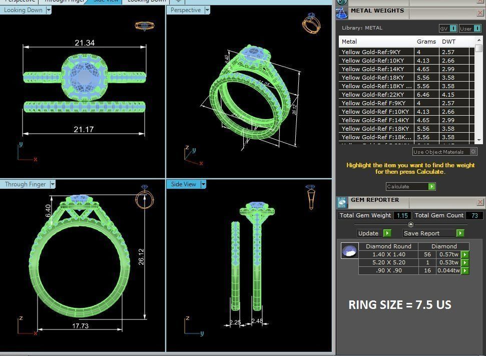 solitaire wedding engagement women ring 3dm stl render detail 3D print model_12