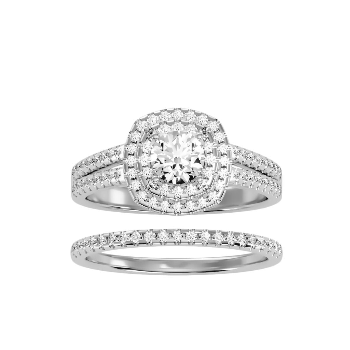 solitaire wedding engagement women ring 3dm stl render detail 3D print model_7