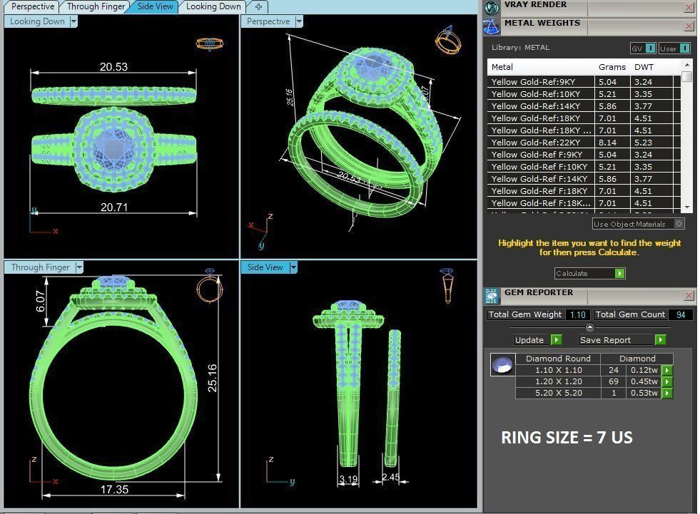 solitaire wedding engagement women ring 3dm stl render detail 3D print model_12