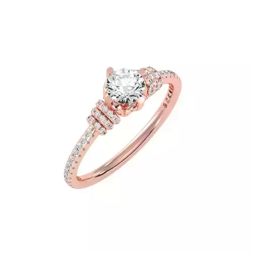 solitaire wedding engagement women ring 3dm stl render detail