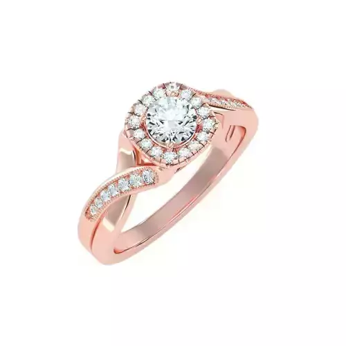 solitaire wedding engagement women ring 3dm stl render detail